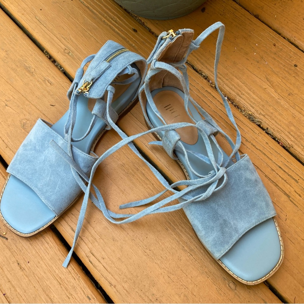J.Jill tie wrap suede sandals size 9.5